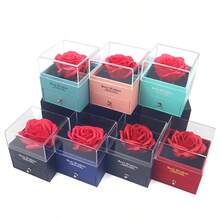 6pcs Rose Bouquet Dreamlike Gift Box Set (Butterfly Theme), With Covered Paper Jewelry Box In Red, Black, Pink, Suitable For Valentine's Day, New Year Jewelry Box - Nine Roses Gift Box - View 12