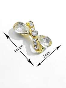 10pcs Luxury Hollow Butterfly Crystal Glass Rhinestone 3D Nail Art Decorations, Suitable For Girls And Women Nails - Multicolor - View 5