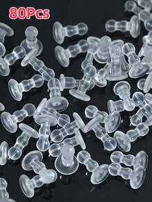 30个/50个耳钉耳塞，手工DIY饰品耳环配件，硅胶防滑防丢耳塞