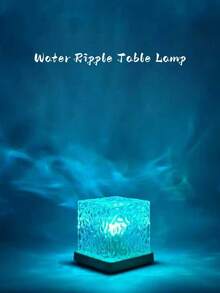 1 buah Lampu Suasana Persegi Kreatif Mewah dengan Pola Gelombang Air, Lampu Suasana Kamar Tidur, Lampu Atmosfer Romantis, Lampu Malam Samping Tempat Tidur, Dekorasi untuk Kamar Tidur, Ruang Tamu - MultiWarna - View 7