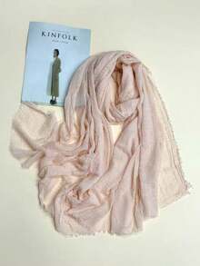 1条女士优雅纯色休闲轻薄围巾，用途广泛，适合日常佩戴、海滩度假、防晒、春秋季搭配连衣裙。 - A - 查看 69