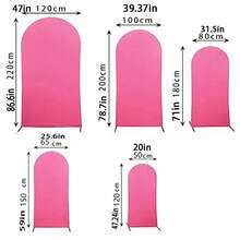 4ft, 5ft, 6ft, 6.6ft, 7.2ft Olive Green Arch Backdrop Curtain, Double-Sided Stretchy Fabric Arch Backdrop, Arched Doorway Backdrop For Birthday Party, Wedding Arch Decor (Arch Stand Not Included, Fabric Background Only) - Olive Green - View 3