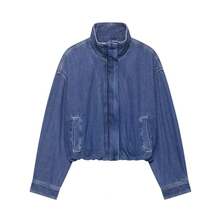 DEEKA Women's Fashionable Casual Denim Jacket, European And American Style, Spring/Summer - Blue - View 2