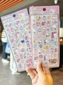 浮雕泡泡贴纸，钻石宝石贴纸，可爱漂亮，适合女孩，可用于装饰手机壳，粘性强，不易脱落，晶莹剔透（部分款式可能存在随机颜色差异） - 彩色 - 查看 3
