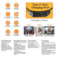 Super Cute Electric Ears: Automatic And Touch-Sensitive Modes Cat And Fox Ears For Cosplay - USB Rechargeable Ears With Touch-Sensitive Mode, Soft Plush Material, Suitable For Halloween, Christmas, Valentine's Day Cosplay Accessories, Costume Accessories, Party Masks - 阿努比斯神廟 - 查看 8