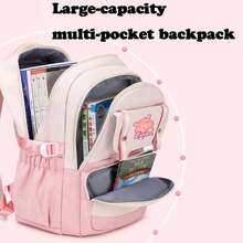 Capybara Cute Design Canvas Backpack, Breathable And Lightweight Fashionable Campus Student Bag, Travel Backpack With Ergonomic Design, Shoulder Bag, Large-Capacity Multi-Layer Pencil Case, Back To School Supplie Essentials Office Supplies Valentine's Day Gifts School Bag Bookbag