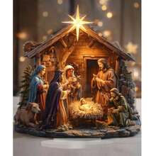 2D Flat, Christmas Scene Acrylic Display Decor - Starry Night Snowy Landscape Desktop Ornament, No Power Needed, Multi-Functional Holiday Gift Suitable For 11 Celebration Occasions, Home And Office Use, 2D Flat Home Decor Christmas Decorations Room Decor - Multicolor - View 19