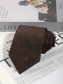 1pc Men's Classic Casual Office Paisley Pattern Necktie, Suitable For Office Wear