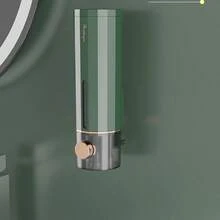 Luxury Soap Dispenser, Wall-Mounted Sensor Soap Dispenser, Bathroom Handwash Foaming Soap Dispenser, Storage Rack, Pump Soap Dispenser - Wall-Mounted, Foam Hand Wash And Shampoo Bottle, Suitable For Bathroom Organization - Creamy Yellow - View 8