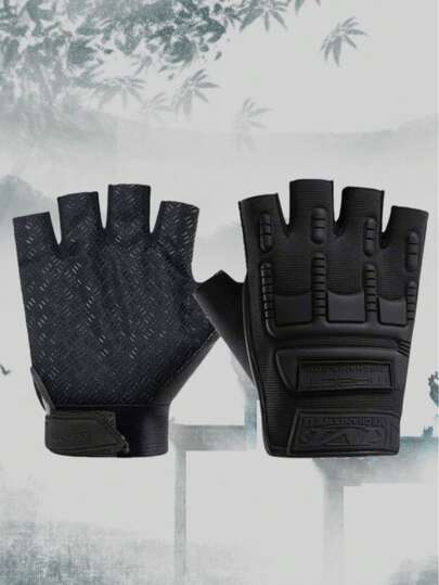 1 Pair Multi-Size Palm Anti-Slip Wear-Resistant Breathable Fitness Gloves