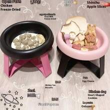 Raised Pet Food Bowl With Stand, Protects Cat's Spine And Neck, Cute And Comfortable, Pet Feeding Supplies - 100 - View 4