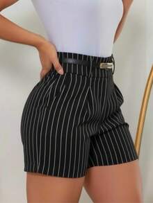 Pocket Button With Belt Office Beach - SỌC ĐEN - Xem 2