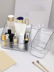 1pc Premium Transparent Cosmetic Storage Organizer Rack,Makeup Bag,Travel Essential - Clear - View 5