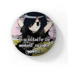 58mm 新款趣味动漫《丧女》黑木智子后室徽章胸针，动漫抱枕胸针，包包配饰装饰，朋友礼物，圣诞风格 - 58 mm - 查看 18