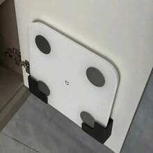 2pcs Wall-Mounted Weight Scale Storage Rack - Seamless Adhesive Installation, Durable Plastic Space-Saving Design, Suitable For Bathroom And Home Gym, Compatible With Body Fat Scale And Fitness Equipment, Bathroom Storage Shelf, Fashionable Appearance, Installation, Storage Box - 彩色 - 查看 10