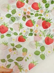 5/10/20/40张草莓图案礼品包装纸，20*14英寸，适用于春夏季节、婚礼、情人节、生日礼物包装、花束包装、礼品袋填充和派对礼物。 - 彩色 - 查看 11