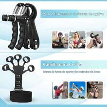 Entrenador de Fuerza de Agarre, Ejercitador de Agarre de Mano con Resistencia Ajustable, Fortalecedor de Antebrazo,Ejercitador de Mano para Restaurar y Fortalecer las Articulaciones de los Dedos. (Pack de 6),36984651 - Multicolor - Ver 6