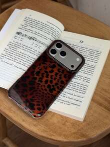 Fashionable High-End Black Brown Leopard Print Amber Tortoiseshell Magnetic 17 Case Compatible With Iphone 17/17 Pro/17 Pro Max, 16 Half-Wrapped 14 New Protective Cover 13 Women, Autumn/Winter - Brown - View 7