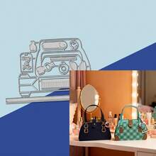 Creative Patchwork Bag Metal Cutting Dies, DIY Scrapbooking Album And Embossing Stencil, Greeting Card Making Tool, Card Paper Cutting Crafts ,Gift Card Making Template Die Cuts. - Silver - View 3