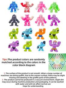 1/5/10/15/20/30/40Pcs Mini Stretch Monster Squishes Toys Random Styles,Birthday Gift,Party Gift, Sock Filler, Happy Man Toy Party Discount, Sensory Gel Toy, Autism,Elastic Toy And Good Bag Stuffers Prizes,Halloween And Christmas Gifts - Multicolor - View 9