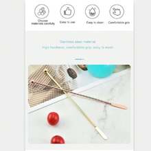 Agitador de Acero Inoxidable, Varilla Mezcladora 7.5 Pulgadas con Mango Largo, Acero Inoxidable 304 para Mezclar Bebidas, Cócteles, Café, para Cafeterías, Restaurantes y Hogar,36982529 - Rosa Roja - Ver 6