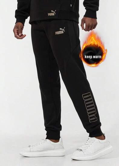 Puma 男褲運動褲 WINTERIZED Sweatpants 寬鬆跑步健身內裡加絨款 日常戶外訓練褲針織舒適休閒褲長褲 848257-01
