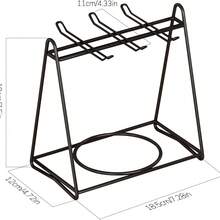 1pc Black Metal Coffee/Tea Cup Holder With Saucer, Coffee Cup Spoon And Tea Tray Storage Box - Multicolor - View 11