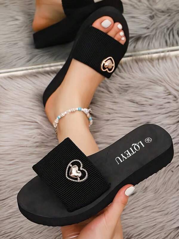 1 par de chinelos de praia casuais básicos em EVA (copolímero de etileno-acetato de vinila) para mulheres, adequados para praia, férias, escritório, atividades ao ar livre, casa, verão. Novos chinelos de sola macia sem fecho.