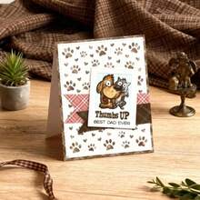 Creative Paw Print Background Panel Metal Cutting Dies, DIY Scrapbooking Album And Embossing Stencil, Greeting Card Making Tool, Card Paper Cutting Crafts ,Gift Card Making Template Die Cuts. - Silver - View 5