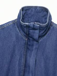 DEEKA Women's Fashionable Casual Denim Jacket, European And American Style, Spring/Summer - Blue - View 4