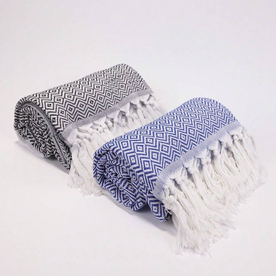 COTZRTOV 1条超大土耳其沙滩巾/浴巾 - 39*71英寸，速干、防沙、轻便 - 适合泳池、游泳、旅行和露营 - 热带几何图案 - 送给男士、女士、教师的绝佳礼物，沙滩必备，母亲节礼物，夏季旅行、度假、浴室装饰，沙滩必备