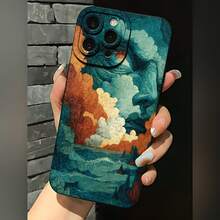 2026 nueva funda de teléfono esmerilada, funda de teléfono con impresión de arte paisajístico para  17 14 Pro Max  17 13 Pro  17 12  Galaxy S23 S22 S21 funda protectora para teléfono regalo de pareja para novio novia regalo de vacaciones - Blanco antiguo - Ver 1