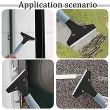 Rascador de piso de hoja de afeitar resistente de 4 pulgadas, mango de 45 pulgadas de largo, rascador de pared de vidrio de limpieza, con 10 cuchillas, herramientas para pelar pintura, azulejos, pisos - / - Ver 6