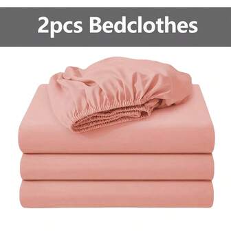 2 piezas Sábana ajustable de unicolor cepillada, Ropa de cama suave y transpirable, Adecuada para dormitorio, habitación de invitados, lavable a máquina, duradera, resistente a las arrugas, bolsillo profundo se ajusta a todos los tamaños de colchón Twin/Full/Queen/King, 11 colores elegantes, Sábana ajustable fácil de limpiar, Ideal para uso doméstico y hotelero, Excelente regalo de Navidad
