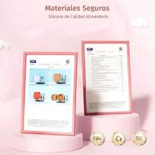 4pzs Platos para Bebé Silicon, Set de Vajillas Silicona de Alimentación, Sin BPA, Antideslizante, Apto para Microondas, Regalos Navidad para Niña/Niño (Rojo),36982497 - Celeste - Ver 6