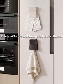 Kitchen/Bathroom Storage Clips - Strong Adhesive Dishwashing Glove Hooks, Rubber Glove Rack, Cleaning Cloth Clips, No-Drill Household Organizer | Practical Holiday Gift Recommendation