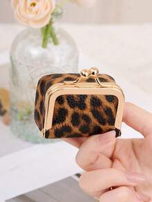 Hot New Women's Solid Jewelry Box, Ring, Necklace, Earring Storage Box, Mini Coin Wallet With Kiss Lock,For Women Travel Jewelry Case Cosmetic Organizer Mini Coin Purse Christmas Gifts Funny Gift Small Gifts Teachers Day Gift Gift For Women Makeup Bag Coin Purse Teen Girls Stuff Girly Must Girly Must Haves Personalized - Brown - View 7