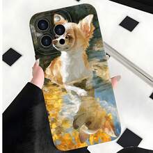 2026 nueva funda de teléfono esmerilada, funda de teléfono con impresión artística de perro chihuahua en agua para iPhone 17 14 13 12 11 Pro Max Se 2022  Galaxy S23 S22 S21 S20 Fe A54 A53 A52 A34 A33 A32 A23 A22 A14 A13 A12 A03s A03s Plus, regalo de pareja para él y ella, regalo de San Valentín y cumpleaños - Negro - Ver 3