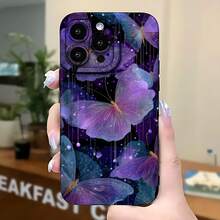 2026 nueva funda de teléfono esmerilada, funda de teléfono diseño de mariposa galaxia púrpura para iPhone 17 14 13 12 11 Pro Max y funda de protección para teléfono  Galaxy S23 S22 S21 S20 Plus, regalo de funda de pareja para novio y novia, regalo de vacaciones - Blanco antiguo - Ver 5