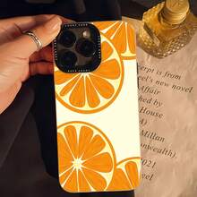 Orange Slice Pattern Phone Case Compatible With  12 Pro  12 Pro Max  13 Pro  13 Pro Max  14 Pro  14 Pro Max  14 Plus  15  15 Pro  15 Pro Max  16 Pro  16 Pro Max  16 Plus  17  17 Pro  17 Pro Max And  17 Air Made Of TPU Material It Ensures Anti-Slip And Drop Protection Featuring A Special Process High-End Appearance And Stylish Design - Moon White - View 4