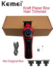 Kemei Electric Hair Clipper + Electric Shaver Set, KM-999 DLC T-Blade Zero Gap Hair Trimmer And 3D Electric Shaver, Wet & Dry For Men, Shave & Head Shave, USB Rechargeable Electric Shaver KM-9013, New Year Men's Personal Care Set - Burgundy - View 16