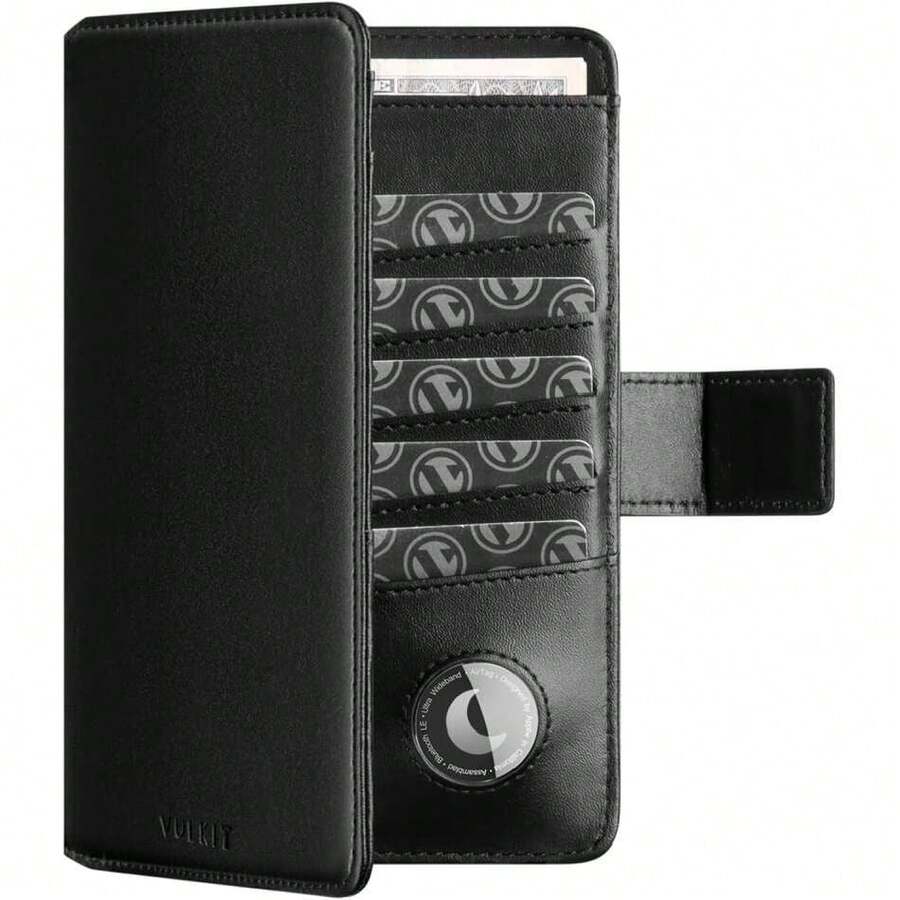 - portafolios de viaje compatible con Airtag con bloqueo RFID para pasaporte, para hombres o mujeres, Acero negro, Minimalista,36988010 - Burdeos - Ver 1