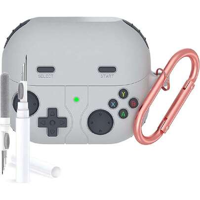 Funda para Samsung Galaxy Buds3 FE/Buds 3 Pro/Buds 3 Case Uso Rudo Carcasa con Llavero Soporte de Carga Inalámbrica YXJ (Gris Claro),37005925