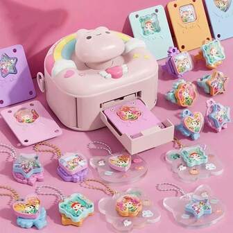 Rabbit Magic DIY Sticker Maker Set, Suitable For Girls - Children's Handmade Scrapbook Stickers, Versatile Magic Craft Toy, Creative Art Set