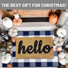 IOHOUZE Buffalo Plaid Checkered Rug 27.5\ X 43\ Front Door Mats, Washable Area Rugs For Front Porch Decor, Spring Summer Welcome Mats Outdoor, Navy White Rug For Farmhouse/Entryway/Home Entrance,One-Size,NavyandWhite24inchx38inchRectangular - 海軍藍和白色 24 英寸 x 38 英寸長方形 - 查看 4