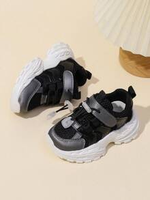 2025 Spring/Autumn New Kids Breathable Mesh Casual Sneakers, Running Shoes For Boys And Girls - Black - View 3