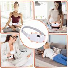 Portable Automatic Heating Pad ForMenstrual Cramps Relief, Adjustable Belt Belly Heatpad Wrap With Massage & Heat Therapy,CordlessComfort For Daily Use, Ldeal Gift Heavy Duty Weightlifting Wrist Straps Waist Trimmer Trainer Belt BackSupport Women's - 粉色 - 查看 9