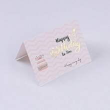 优雅生日贺卡套装，烫金贺卡，简约时尚设计 - 彩色 - 查看 17