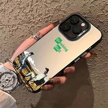 Funda para teléfono con temática de la serie "B-Breaking B-Bad", compatible con varios modelos de , incluyendo 17, 16E, 16, 15, 14, 13, 12, 11 Mini, Pro, Max, Air, X, XR, XSMAX, 8 y 7 Plus, con diseño de superficie mate y función anti-caída. - Colores mixtos - Ver 4