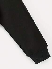 La sudadera con capucha para hombres es casual y versátil, con un patrón nórdico de moda, adecuada tanto para uso al aire libre como para uso en el hogar, un jersey informal con capucha para hombres. - Negro - Ver 2
